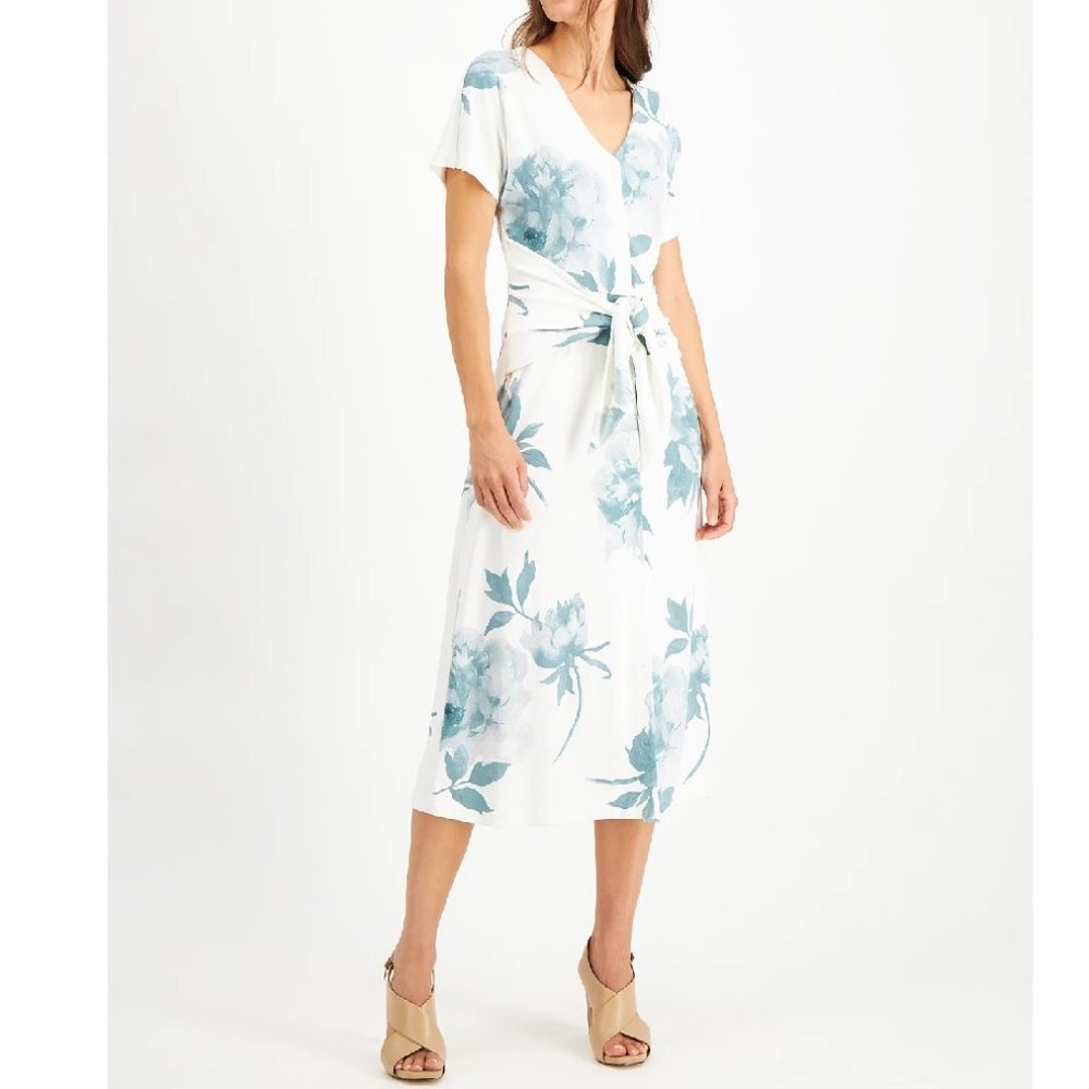 Alfani Printed Tie-Front Dress